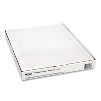 C-Line 3-Hole Punched (2) 8.5 in. x 11 in. and (1) 11 in. x 17 in. Inserts Heavy-Duty Panoramic Fold-Out Sheet Protectors - Clear (25/Box)
