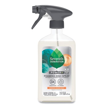 Seventh Generation 16 oz. Bottle Foaming Dish Spray - Mandarin Orange Scent (6/Carton)