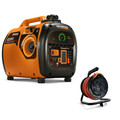 Inverter Generators | Generac 6866-6883BNDL Portable Inverter Generator with 50 ft. Power Cord Reel image number 0