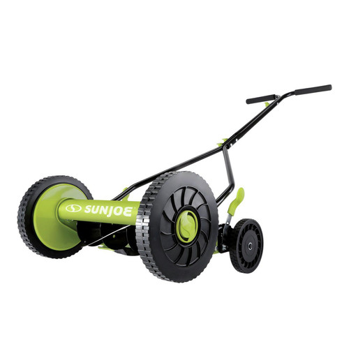 Reel Mowers | Sun Joe MJ503M 14 in. Classic Quad Wheel 9-Position Reel Mower, 1.4 in. to 2.5 in. Cutting Height image number 0