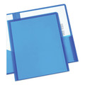  | Avery 47811 11 in. x 8.5 in. 20 Sheet Capacity 2-Pocket Plastic Folder - Translucent Blue image number 1