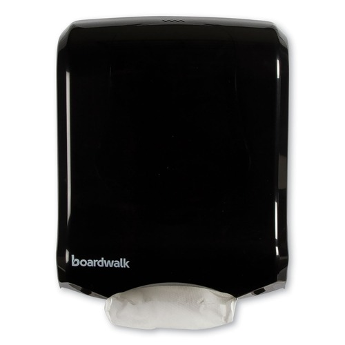 Paper & Dispensers | Boardwalk T1770BKBW 11.75 in. x 6.25 in. x 18 in. Ultrafold Multifold/C-Fold Towel Dispenser - Black Pearl image number 0