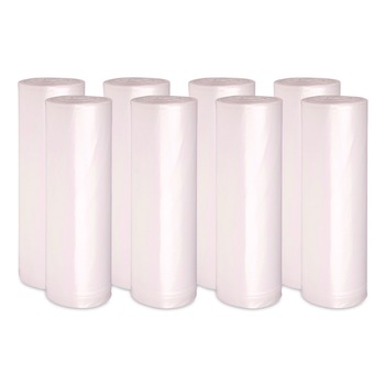 Boardwalk Z7660VNKR01 8/Carton, 25/Roll 60 Gallon 38 in. x 60 in. High Density Industrial Can Liners - Natural