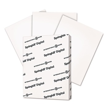 Springhill 67 lbs. Bristol Weight 8.5 in. x 11 in. Digital Vellum Bristol White Cover - Vellum White (250/Pack)