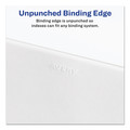 Office Jansan | Avery 01346 11 in. x 8.5 in. 25-Tab 401 to 425 Avery Style Preprinted Legal Exhibit Side Tab Index Dividers - White (1-Set) image number 2