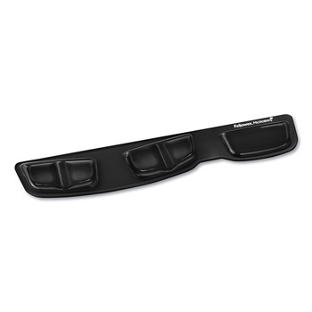 Fellowes Mfg Co. 18.25 in. x 3.37 in. Gel Keyboard Palm Support - Black