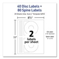 Office Jansan | Avery 05692 Laser CD Labels - Matte White (40/Pack) image number 3