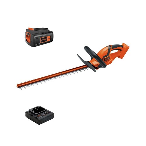 Black Decker LHT2436 40V MAX Lithium Ion Dual Action 24 in. Cordless Hedge Trimmer Kit