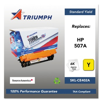 Triumph Remanufactured CE402A (507A) 6,000 Page-Yield Toner - Yellow