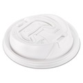 Food Trays, Containers, and Lids | Dart 16RCL Optima Reclosable Lid for 12 - 24 oz. Foam Cups - White (10/Carton) image number 0