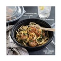 Food Trays, Containers, and Lids | Pactiv Corp. 0CN8083200BL EarthChoice MealMaster 8 in. Diameter x 2.12 in. H 32 oz. Plastic Container with Lid - Black/Clear (250/Carton) image number 2