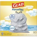 Cleaning & Janitorial Supplies | Glad 78899 ForceFlex 24 in. x 27.38 in. 13 Gallon Kitchen Drawstring Trash Bags - Fresh Clean Scent/White (240/Carton) image number 3