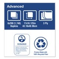 Paper Towels and Napkins | Tork NP7380A 3-Ply 17 in. x 16.125 in. 1/8 in. Fold Advanced Dinner Napkin - White (1740/Carton) image number 7