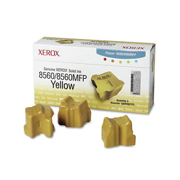 Xerox 108R00725 3/Box 3400 Page-Yield, 108R00725 Solid Ink Stick - Yellow
