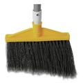 Brooms | Rubbermaid Commercial FG638500GRAY 48.78 in. Handle Angled Large Broom - Silver/Gray image number 2