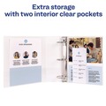 Office Jansan | Avery 05741 3 Round Rings 3 in. Capacity 11 in. x 8.5 in. Economy View Binder - White image number 3