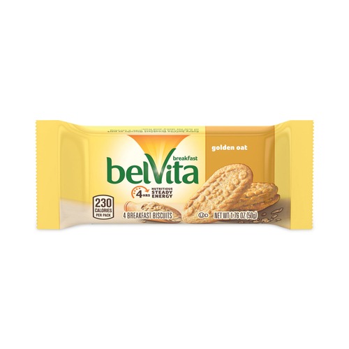 Snacks | Nabisco 4354 belVita 1.76 oz. Breakfast Biscuits - Golden Oat (3/Carton) image number 0
