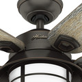 Ceiling Fans | Hunter 59273 54 in. Key Biscayne Onyx Bengal Ceiling Fan with Light image number 4