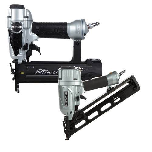 Hitachi 2 Piece Angled Finish Nailer Brad Nailer Combo Kit
