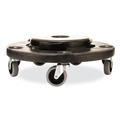 Dollies | Rubbermaid Commercial FG264043BLA 18.25 in. x 6.63 in. 250 lbs. Capacity Brute Quiet Dolly - Black image number 1