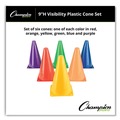 Toys | Champion Sports TC9SET 5 in. x 5 in. Base 9 in. Tall  High-Visibility Plastic Cones - Assorted Colors (6/Set) image number 1
