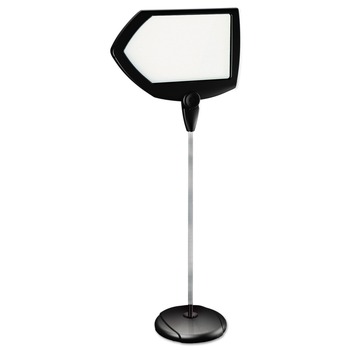 MasterVision 25 in. x 17 in. Board 63 in. High Steel Frame Floor Stand Arrow Sign Holder - White/Black