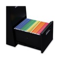 Office Carts & Stands | Alera ALEPAFFBL 14.96 in. x 19.29 in. x 27.75 in. 2 Legal/Letter-Size File Drawers Left or Right File Pedestal - Black image number 3