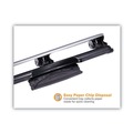 Office Jansan | PaperPro 2101 9/32 in. Holes 12-Sheet EZ Squeeze 3-Hole Punch - Black/Silver image number 5