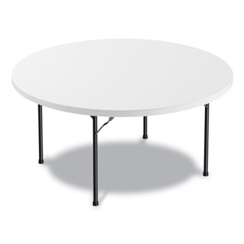 Alera ALEPT60RW 60 in. Diameter x 29.25 in. Round Plastic Folding Table - White
