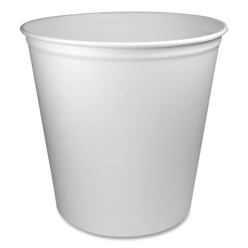  | SOLO 10T1-N0198 165 oz. Double Unwaxed Wrapped Paper Bucket - White (100/Carton) image number 0