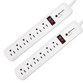  | Innovera IVR71653 6 AC Outlets 4 ft. Cord 540 Joules Surge Protector - White (2/Pack) image number 0