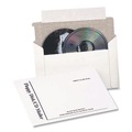 Office Jansan | Quality Park QUAE7265 8.5 in. x 6 in. Square Flap Redi-Strip Closure Disk/CD Foam-Lined Mailers - White (25/Box) image number 2
