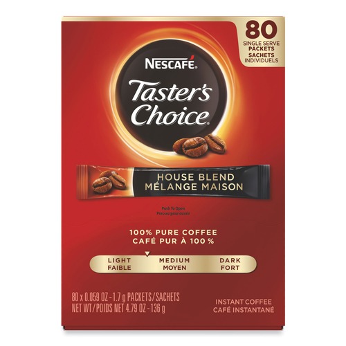 Food Service | Nescafe 11005773 Taster's Choice Stick Pack - House Blend (80/Box) image number 0