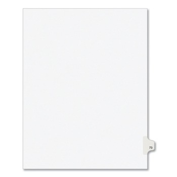 Avery 11 in. x 8.5 in. 10-Tab Avery Style 73 Preprinted Legal Exhibit Side Tab Index Dividers - White (25/Pack)