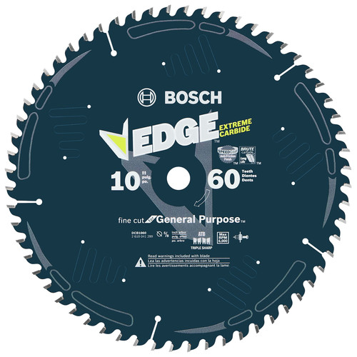 Bosch Dcb1060 Daredevil 10 In 60 Tooth Fine Finish Circular Saw