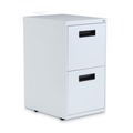  | Alera ALEPAFFLG 14.96 in. x 19.29 in. x 27.75 in. 2 Legal/Letter Size Left/Right Pedestal File Drawers - Light Gray image number 0