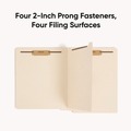 File Folders | Smead 34220 0.75 in. Expansion 4-Fastener Folder with Divider - Letter Size/Manila Exterior (50/Box) image number 4