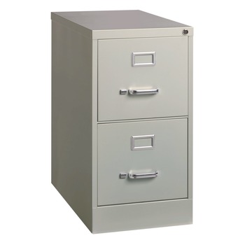 Alera 26135 15 in. x 25 in. x 28.38 in. Letter-Size 2-Drawer Economy Vertical File - Light Gray