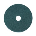 Cleaning & Janitorial Accessories | Boardwalk BWK4018GRE 18 in. Diameter Heavy-Duty Scrubbing Floor Pads - Green (5/Carton) image number 0