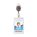 Office Jansan | Advantus 75551 30 in. Extension Carabiner-Style Retractable ID Card Reel - Smoke (12/Pack) image number 3
