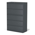  | Alera 25515 42 in. x 18.63 in. x 67.63 in. 5 Legal/Letter/A4/A5 Size Lateral File Drawers - Charcoal image number 2