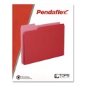 Office Jansan | Pendaflex 54454 1.5 in. Expansion 1/3-Cut Assorted Tabs Double Stuff Letter File Folders - Red (50/Pack) image number 2