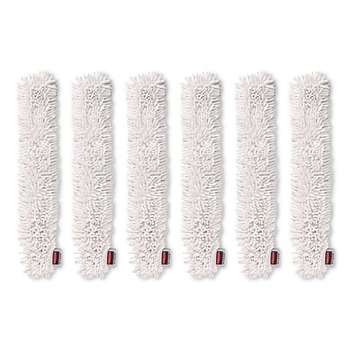 Rubbermaid Commercial HYGEN HYGEN Quick-Connect Microfiber Dusting Wand Sleeve - White (6/Carton)