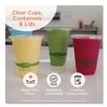 Food Trays, Containers, and Lids | World Centric KL-CS-6N 5.9 in. x 6.4 in. x 3.5 in. 19 oz. Plastic Hinged Clamshells - Clear (500/Carton) image number 3