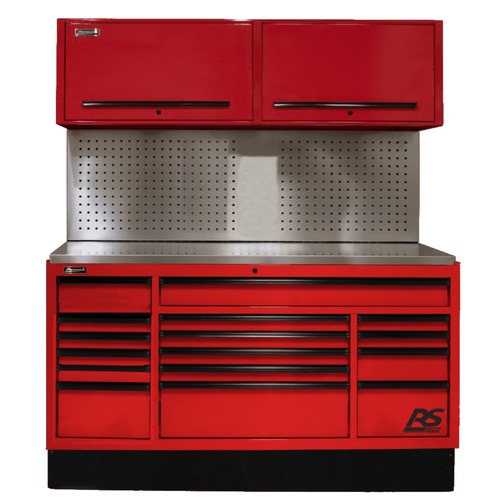 Cabinets | Homak RDCTS72004 72 in. CTS Conversion Kit with Tool Board Backsplash - Red image number 0
