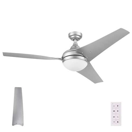 Ceiling Fans | Prominence Home 51871-45 52 in. Remote Control Contemporary Indoor LED Ceiling Fan with Light - Matte Nickel image number 0