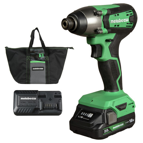 Impact Drivers | Metabo HPT WH18DFXM 18V MultiVolt Brushed Lithium-Ion 1/4 in. Cordless Impact Driver Kit (2 Ah) image number 0