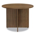  | Alera ALEVA7142WA Valencia 29-1/2 in. x 42 in. Round Conference Table with Legs - Modern Walnut image number 1