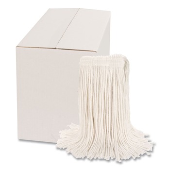 Boardwalk #20 Cut-End Rayon Wet Mop Head - White (12/Carton)