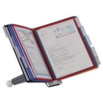 Durable 10 in. x 5.63 in. x 13.88 in. 10 Panels SHERPA Desk Reference System - Assorted Borders